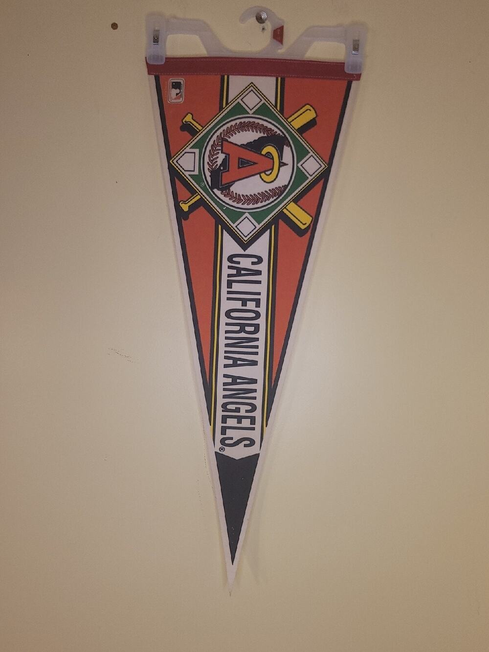 Vintage California Angels Full Size Team Felt Pennant MLB 12" X 30" 80's 90's
